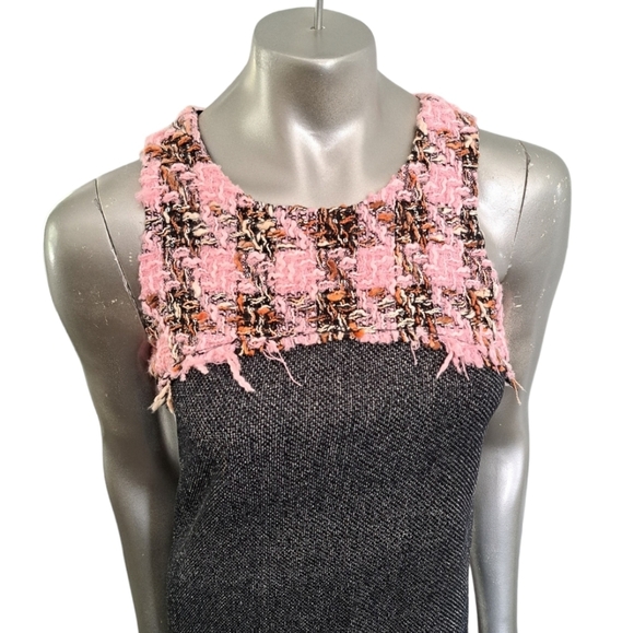 🪻BOGO🪻 Black & Pink Sheath Dress Textured Mixed Fiber - Size Medium NWT - Picture 6 of 11